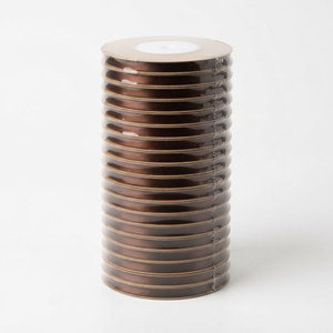 Cinta de Satén de una Cara Color Chocolate Oscuro de 6 mm, Directo de Fábrica, 20 Rollos x 8 Metros para Cajas de Chocolate, Bolsas de Café, Etiquetas de Regalo - Product Image 1