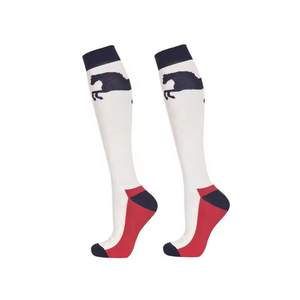 Men's & Women's Autumn Cotton Knitting <b>Knee</b>-High <b>Compression</b> Sport Crew Socks for Horse Riding Horse Riding Socks For Sale - Product Image 3