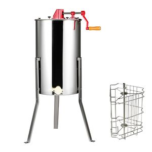 Smielatore Manuale in Acciaio Inossidabile a 2/4 Telai con Tamburo Girevole per Apicoltura e Fattoria - Product Image 1