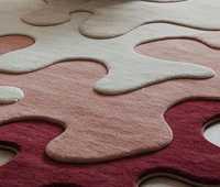 Tapis moderne abstrait tufté à la main 100 % laine, design unique effet éclaboussures, tapis de luxe pour salon, anti-bactérien et résistant aux taches