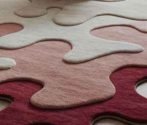 Alfombra Moderna Abstracta de Lana Tejida a Mano con Diseño Único, Alfombra de Lujo para Sala de Estar, Antibacteriana y Resistente a las Manchas - Product Image 5