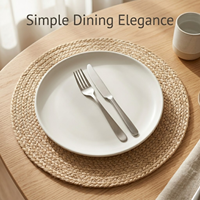 Jute Lurex Bohemian Design 38cm Diameter Non-Slip Handmade Eco-Friendly Dining Table Mat Home Hotel Use Bulk Supply Export