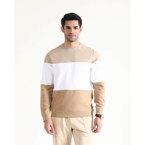 Custom Color Block Men's <b>Hoodie</b> 100% Cotton <b>Sherpa</b> <b>Lined</b> Pullover Hooded Sweatshirt Winter Casual Wear - Product Image 1