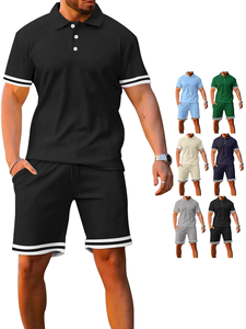 Conjunto de Ropa de Verano para Hombre, Camiseta de Manga Corta y Pantalones Cortos, Diseño Sólido, con Logotipo Personalizado, Gran Venta - Product Image 6