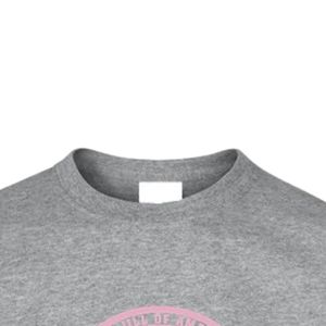 Camiseta Heather Gray de manga corta con cuello redondo y estampado gráfico rosa, ropa informal para el día a día, ropa cómoda para la calle - Product Image 2