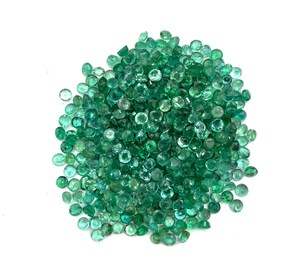 Émeraude Naturelle Zambienne Ronde Facettée, Lot en Gros de Pierres Précieuses pour la Fabrication de Bijoux, Pierre Verte - Product Image 2
