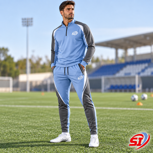 Custom <b>Mens</b> Polar Cut Soccer Training <b>Pants</b> <b>Stretch</b> Quick Dry Football Joggers Lightweight Drawstring Closure Spandex/Cotton - Product Image 2