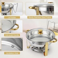 Restaurantkwaliteit 9 Qt RVS 201 Chafing Dish Buffetserver Stoomverwarmd Zilver Temperatuurgecontroleerd Beste Prijs