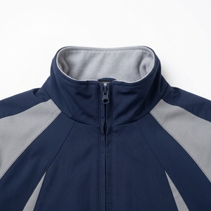 Veste coupe-vent à capuche pour homme, style sportif, blocs de couleur, fermeture éclair, poches hautes avec glissière, extérieur en polyester - Product Image 4