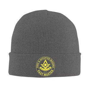 Bonnet franc-maçon, symbole maçonnique brodé, bonnet à revers, cadeau maçonnique, plusieurs couleurs, bonnets tricotés personnalisés - Product Image 1