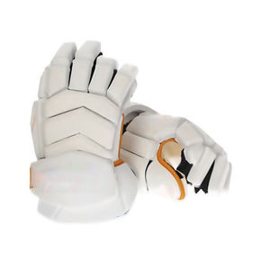 Guantes de Hockey sobre Hielo HI-GLOW SPORTS INTERNATIONAL Blancos de EVA y Fibra de Carbono con Ribete Naranja, Cierre a Presión, Duraderos, Ajuste Universal, Impermeables - Product Image 5