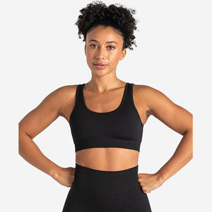 Vêtements d'été pour femmes, soutien-gorge de sport respirant en dentelle sans armatures, en Spandex/Nylon, taille haute, avec coussinets amovibles - Product Image 1