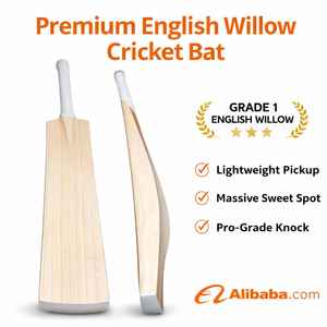 Bate de críquet HIT ZONE Elite Player de madera de sauce inglés para bolas duras, con madera de sauce de alta calidad, ligero y listo para torneos - Product Image 3