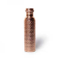Botella de Agua de Cobre Hecha a Mano, Moderna, para Hidratación Diaria, Estilo Ecológico, Viajes, Diseño Artístico, Apta para Adultos