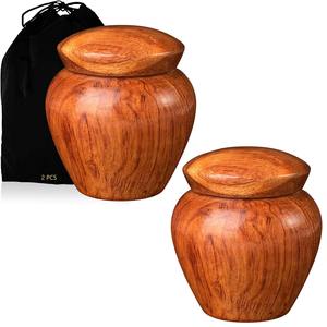 Mini urne funéraire, urne commémorative pour cendres, petite urne pour cendres humaines, urne commémorative en bois, petite urne funéraire miniature - Product Image 1
