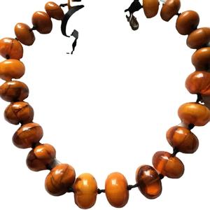 Vintage Fashion Resin Beaded <b>Necklace</b> Handmade Colorful Beads Geometric <b>Statement</b> Jewelry Unisex Trendy Party Wear Gift - Product Image 1