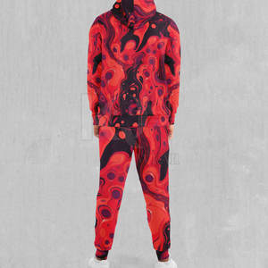 Survêtement moderne pour homme avec coupe ajustée, tissu doux et motif imprimé unique sur toute la surface - Product Image 3