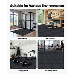 Set di 24 Tappetini Puzzle in Schiuma EVA ad Alta Densità 24 X 24 X 0,4 cm, Pavimentazione Protettiva Interconnessa in Gomma Morbida per Fitness - Product Image 6