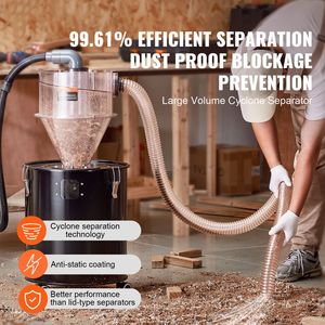 Separatore di Polvere Ciclonico Retrofit da 4 Pollici con Connettore per Tubo da 2 Pollici in ABS e Motore come Componente Principale - Product Image 2