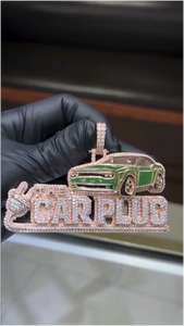 Colgante de coche personalizado de plata de ley 925 con incrustaciones de moissanita VVS en oro rosa, de moda, superventas, estilo hip hop, bling, de lujo, OEM - Product Image 3