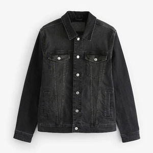 Chaqueta Vaquera para Hombre, Color Gris Lavado, Informal, de Algodón, Fabricante Personalizado, Venta al Por Mayor - Product Image 1