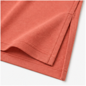 Camiseta de Mujer con Cuello Redondo, Manga Corta y Corte Holgado, Color Coral, WTS-0097 - Product Image 6