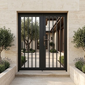 Portail double en fer forgé artistique haut de gamme, à battants manuels, installation facile, design victorien, extérieur thermolaqué résistant à la rouille - Product Image 2