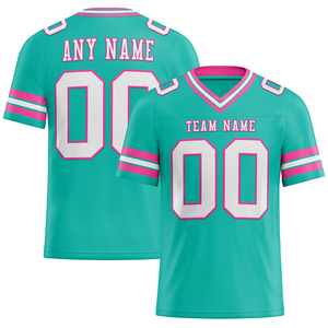 Camiseta Deportiva Personalizada de Fútbol Americano, 100% Poliéster, Secado Rápido, Uniforme de Equipo, Manga Corta, Cuello en V, Unisex, Alta Calidad, 3D - Product Image 1