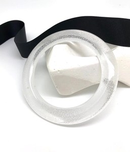 <b>Clear</b> WHITE Premium <b>Resin</b> Bangle Lightweight Comfortable Wear Artistic Stylish <b>Resin</b> Bangles - Product Image 4