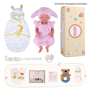 <span class=keywords><strong>Poupée</strong></span> Reborn Bébé Fille Endormie <span class=keywords><strong>Nancy</strong></span> en Silicone Intégral de 16 Pouces, Réaliste, Expédition Immédiate depuis l'Entrepôt Américain, Vente en Gros - Product Image 5