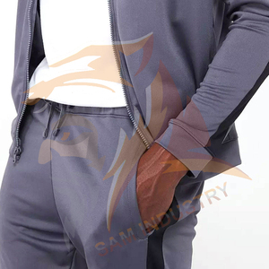 Conjunto Deportivo Casual de Invierno para Hombre, Talla Grande, Transpirable, Ligero, Elástico en Cuatro Direcciones, Resistente al Viento, Poliéster/Algodón - Product Image 5