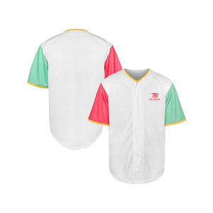 เสื้อเบสบอลแขนสั้นระบายอากาศได้ดีมีกระดุมปกเสื้อโพลีเอสเตอร์สีพื้น100% จากปากีสถาน - Product Image 1