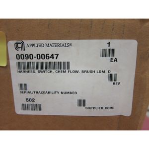 AMAT 0090-00647 ชุดสายไฟ, สวิตช์, เครื่องวัดการไหลของสารเคมี, แปรง - อุปกรณ์และอะไหล่เซมิคอนดักเตอร์ระดับโลกที่เชื่อถือได้ - Product Image 1