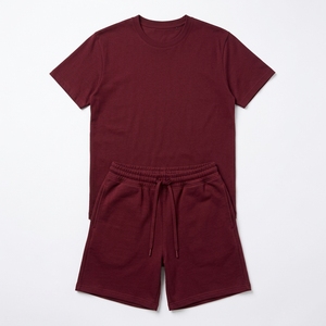 Conjunto de Camiseta y Pantalones Cortos para Hombre, Estilo Vintage, Algodón Oversize, Personalizado, Dos Piezas, Ropa Urbana, Fabricante - Product Image 4