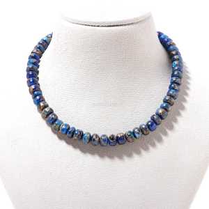 Exclusivo Collar de Cobre Neón Turquesa con Cuentas Rondelle, Hecho a Mano, con Piedras Preciosas, Elegante Joyería de Cobre y Turquesa para Venta al por Mayor - Product Image 1