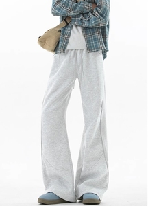 Custom Cotton Joggers Drawstring Oversized Streetwear <b>Baggy</b> Sweatpants Pants <b>Trousers</b> For <b>Men</b> Sports Wide Leg - Product Image 6