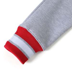 Sweat à capuche unisexe Delta Sigma Heather Grey personnalisable en gros pour universités, collèges, sororités, fraternités, vêtements grecs, sweat à capuche rouge - Product Image 3