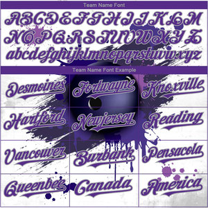 Custom Halloween Baseball Jersey Unisex Short Sleeve Sublimated Print Moisture Wicking Purple Black Team Name Number - Product Image 6