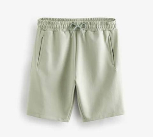 Pantalones Cortos Bermuda Casuales Vintage para Hombre, Color Sólido, Cintura Elástica, Bolsillos Laterales, Tela de Algodón Transpirable, Cierre con Cordón Ajustable - Product Image 1