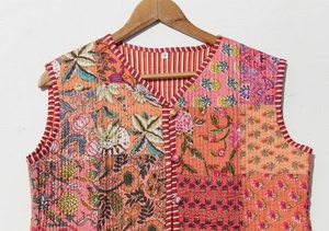 Chaqueta Acolchada de Algodón para Mujer, Chaqueta de Trabajo con Parches Hecha a Mano, Abrigos de Estilo Bohemio, Novedad - Product Image 2