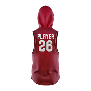 Camiseta sin Mangas con Capucha para Fútbol Americano 7v7, Impresa con Transferencia de Calor, 100% Poliéster, Transpirable, Absorbe la Humedad, Antibacteriana - Product Image 3