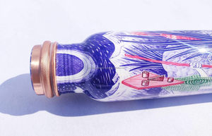 Botella de Agua Metálica de Cobre a Prueba de Fugas con Beneficios para la Salud para Deportes, Gimnasio, Recipiente Ayurvédico de Cobre - Product Image 4