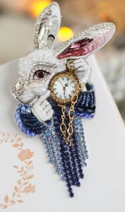 Handcrafted Embroidered Beaded Brooch Lapel <b>Pin</b> Jewelry Fashion Accessory MD HANDICRAFTS Model MD-9386 Wedding - Product Image 3