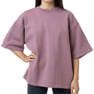 เสื้อยืดผู้หญิงทรงเข้ารูปผ้าฝ้ายแห้งเร็วเป็นมิตรกับสิ่งแวดล้อมสำหรับฤดูร้อน ขายส่ง พร้อมโลโก้แบบกำหนดเอง คอกลม พิมพ์ลาย - Product Image 5