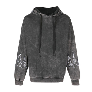 Men's Premium Quality Acid Wash Hoodie Fashionable Heavyweight Cotton Thermal Winter Clothing Plus Size with Zipper Design - Product Image 4