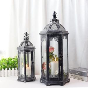 Elegantes Faroles Cuadrados de Metal Negro, Novedad, Venta al por Mayor, para Decoración del Hogar y Eventos - Product Image 4