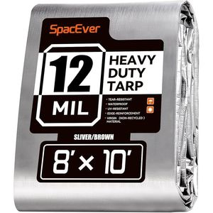 Telo Impermeabile Resistente 140g 8x10 FT, Teloni da 12 Mil; per Uso Esterno - Product Image 1