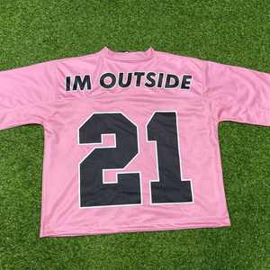 Custom Printed Oversized <b>Mesh</b> Jersey Unisex Retro Boxy <b>Cropped</b> <b>Top</b> American Football Jersey Blank Football Fashion Tshirts - Product Image 4
