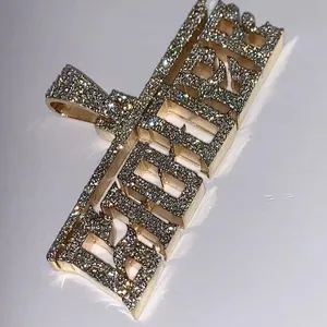 Tishya Diamond Women's Moissanite Gold Plated Jesus Cross Pendant Sterling <b>Silver</b> Hip Hop Iced Religious Necklace <b>Charm</b> Luxury - Product Image 4