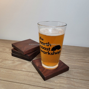 Custom Logo Wooden <b>Coasters</b> Set Natural Bamboo <b>Drink</b> <b>Coasters</b> for Home & Restaurant Use - Product Image 2